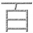 3D Stone Chinese Number 100