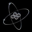 3d Helium Atom made of glass