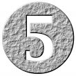 3D Stone Framed Number 5