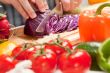 Man Slicing Vegetables