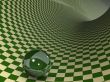 glass ball abstract background. 3d