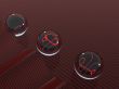 glass ball abstract background. 3d