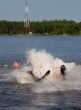 water ski falling