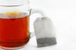 Hot tea with a bag of tea