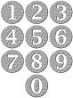 3D Stone Framed Numbers