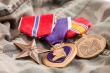 Bronze, Purple Heart and National Defense Medals