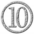 3D Stone Framed Number 10