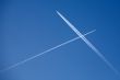 Two crossing plane traces