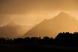 Night landscape of mountain road