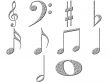 3D Stone Music Notes