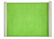 green carpet on white