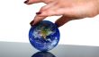 hand holding globe