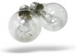 two bulb lamps isolated over white background