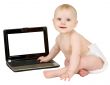 Baby and laptop