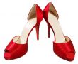 red female shoes