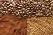Coffee close up in grains, soluble