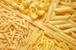 Four different kinds of italian pasta. Food background.
