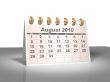 August 2010 Desktop Calendar.