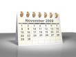 November 2009 Desktop Calendar.
