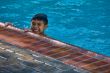 Little boy in the pool