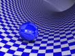 glass ball abstract background. 3d