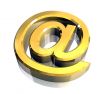 email symbol in gold