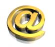 email symbol in gold
