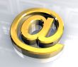 email symbol in gold