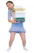 Girl and books