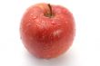 Red apple on white