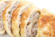 chiken roll on white background