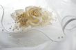 Lace fabric with flowers and beads