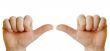 Two hands showing each other
