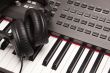 Headphones Laying on Electronic Keyboard