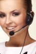 Nice hotline operator with headset