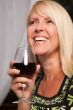 Beautiful Blonde Enjoying Wine