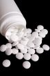 bottle with white pills