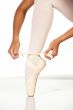Tying ballet shoes