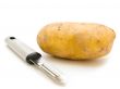 potato with knife