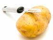 potato with knife