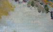 Fragment of linen with the oil paints.