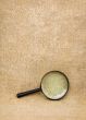 Magnifying glass on the sacking