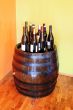 Wine over wood barrel