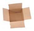 open cardboard box on white