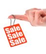 hand holding sale tag