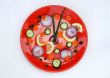 Red plate healthy clock