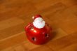 Christmas candlestick on parquet floor