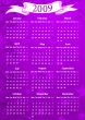 Vector European pink floral calendar
