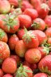 Ripe strawberries closeup