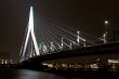 Night view of Erasmus Bridge in Rotterdam